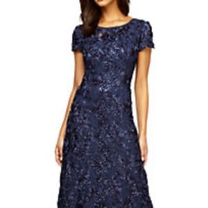 Long blue evening dress